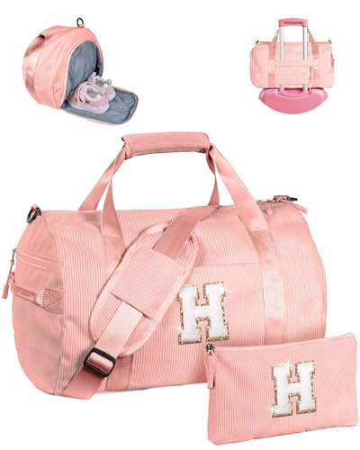 Vogewood Geschenk für Kinder im Alter von 3 4 5 6 7 8 9 10 11 12 Jahren Mädchen Turnbeutel mit Make-up-Tasche, Solid Pink, Höhe: von Vogewood