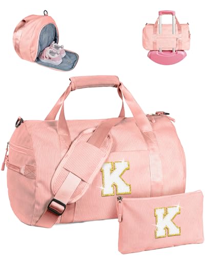Vogewood Geschenk für Kinder im Alter von 3 4 5 6 7 8 9 10 11 12 Jahren Mädchen Turnbeutel mit Make-up-Tasche, Solid Pink, K von Vogewood