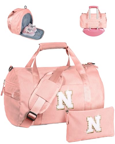 Vogewood Geschenk für Kinder im Alter von 3 4 5 6 7 8 9 10 11 12 Jahren Mädchen Turnbeutel mit Make-up-Tasche, Solid Pink, N von Vogewood