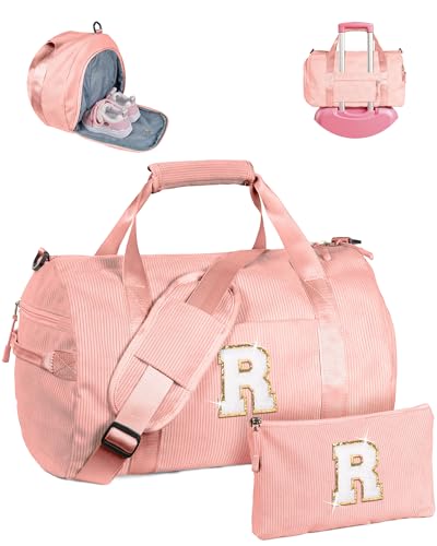 Vogewood Geschenk für Kinder im Alter von 3 4 5 6 7 8 9 10 11 12 Jahren Mädchen Turnbeutel mit Make-up-Tasche, Solid Pink, R von Vogewood