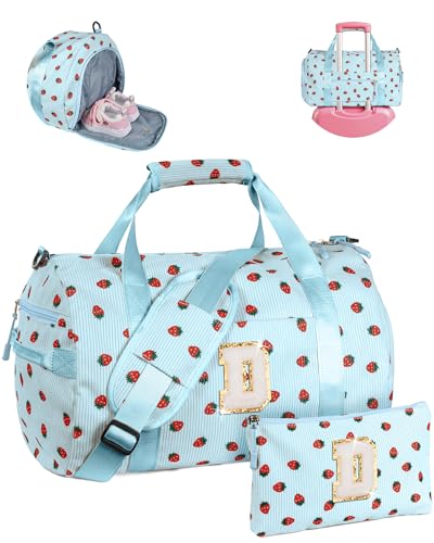 Vogewood Geschenk für Kinder im Alter von 3 4 5 6 7 8 9 10 11 12 Jahren Mädchen Turnbeutel mit Make-up-Tasche, Blau, D von Vogewood