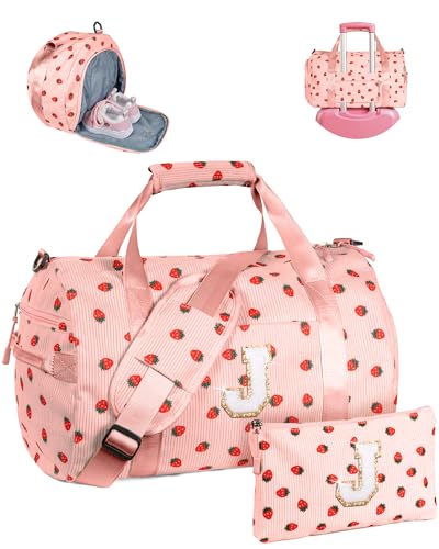 Vogewood Geschenk für Kinder im Alter von 3 4 5 6 7 8 9 10 11 12 Jahren Mädchen Turnbeutel mit Make-up-Tasche, Pink, J von Vogewood