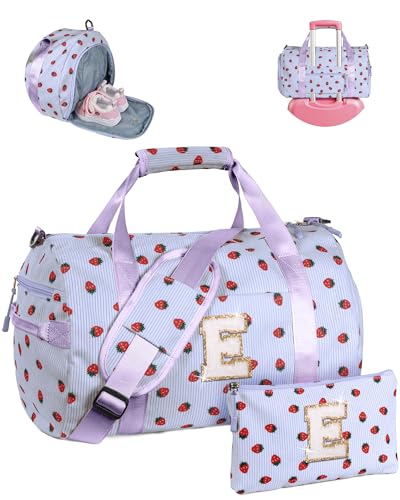 Vogewood Geschenk für Kinder im Alter von 3 4 5 6 7 8 9 10 11 12 Jahren Mädchen Turnbeutel mit Make-up-Tasche, Violett, E von Vogewood