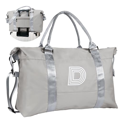 Vogewood Geschenke für Tochter, Reisetasche, Sporttasche, personalisierte Wochenendtasche mit Schultergurt, Monogramm, Übernachtungstasche, Geschenk für Freundin, Schwester, Frauen Geschenke, GRAU, D Vogewood Geschenke für Tochter, Reisetasche, Sporttasche, personalisierte Wochenendtasche mit Schultergurt, Monogramm, Übernachtungstasche, Geschenk für Freundin, Schwester, Frauen Geschenke, GRAU, D von Vogewood