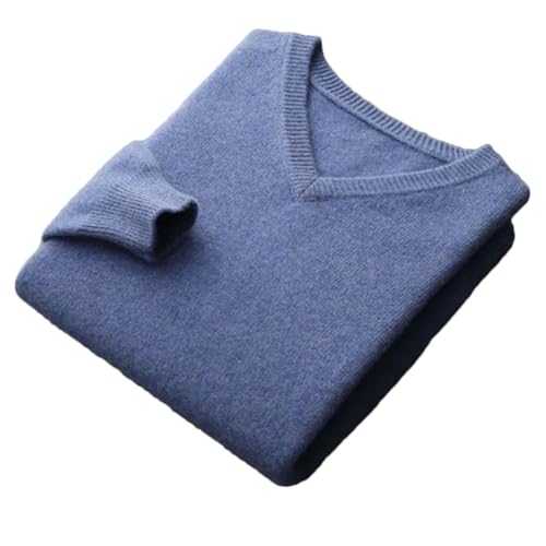 Vogrtcc Herren-Pullover Aus Kaschmir Mit V-Ausschnitt, Business-Casual-Strickpullover von Vogrtcc