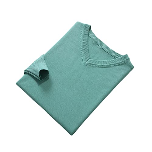 Vogrtcc Kaschmir Pullover Herren Pullover Herbst Winter V-Ausschnitt Weicher Warm Pullover Strickpullover, Fresh EN8, X-Large von Vogrtcc