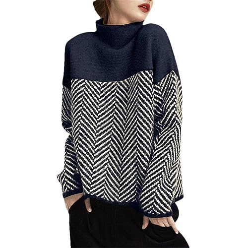 Vogrtcc Rollkragenpullover Für Damen, Pullover, Kaschmir-Strickpullover In Übergröße von Vogrtcc