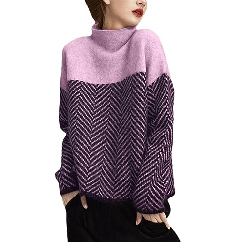 Vogrtcc Rollkragenpullover Für Damen, Pullover, Kaschmir-Strickpullover In Übergröße von Vogrtcc