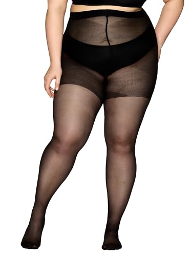 Vogue Curvy 40 Den Halb-blickdichte Strumpfhose Grosse Grössen/Plus Size Matt, 1 Paar, Schwarz Gr. 56-60 von Vogue
