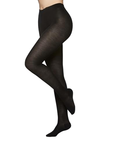 Vogue Curvy Merinowolle Strumpfhose Grosse Grössen, Schwarz Gr. 52-56 von Vogue