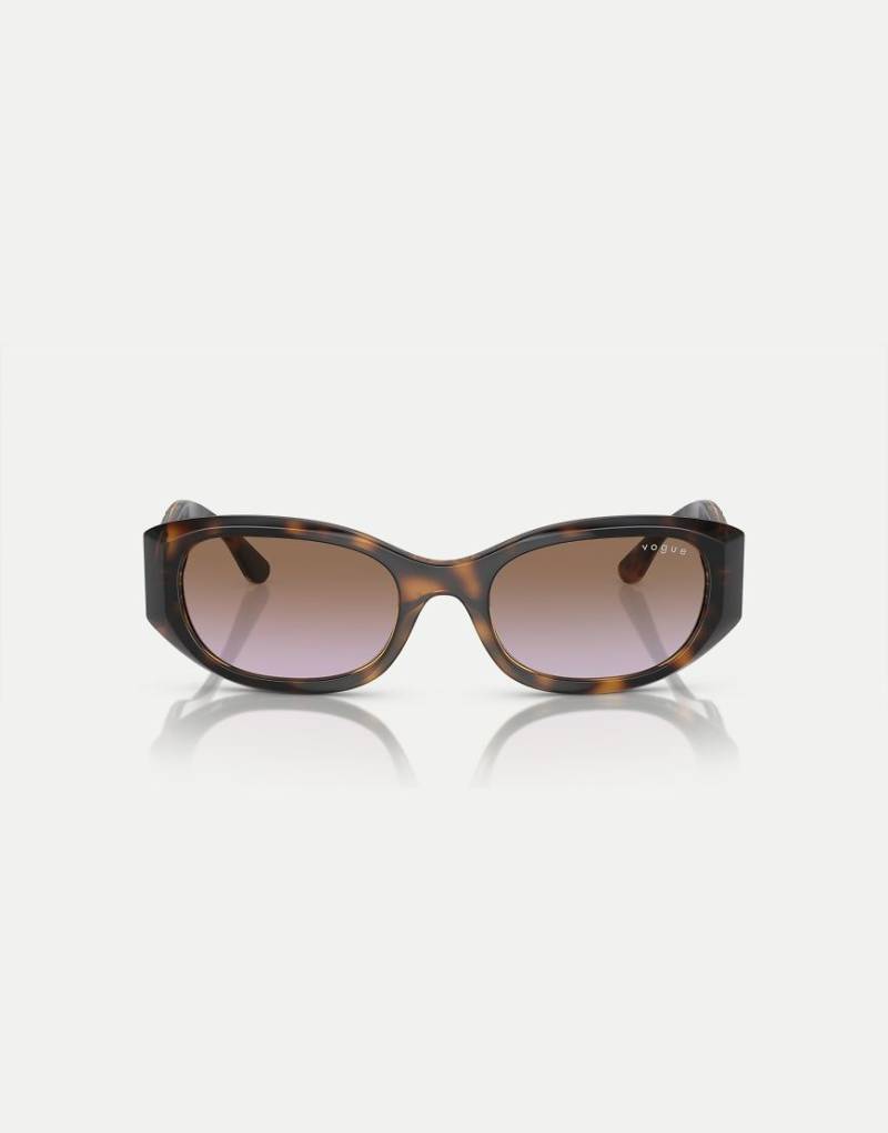 Vogue Eyewear - vo5525s - Rechteckige Sonnenbrille in Dunkelhavanna mit lila Gläsern-Braun Vogue Eyewear - vo5525s - Rechteckige Sonnenbrille in Dunkelhavanna mit lila Gläsern-Braun von Vogue