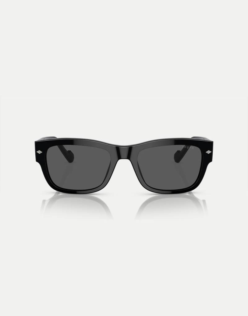Vogue Eyewear - vo5530s - Rechteckige Sonnenbrille in Schwarz mit grauen Gläsern von Vogue