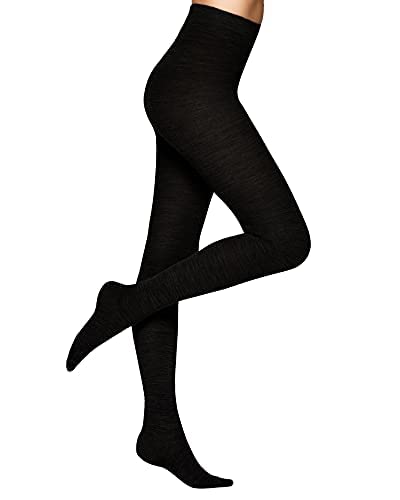 Vogue Merino Wool Tights Wollstrumpfhose für Damen, Schwarz L von Vogue