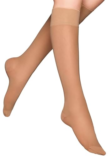 Vogue Support Knee 40 Denier Medium Support Kniestrümpfe Damen, 1 Paar Beige Gr. 36-40 von Vogue