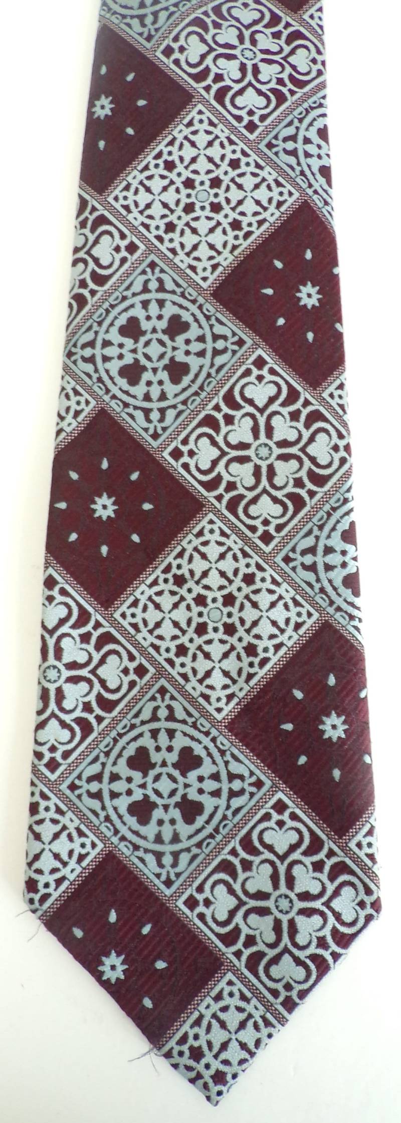 60Er Braun & Hellblau Abstrakt Print Breite Krawatte, Braune Hellblau, Herren Retro Throwback, Formal, Krawatte von VogueVibes