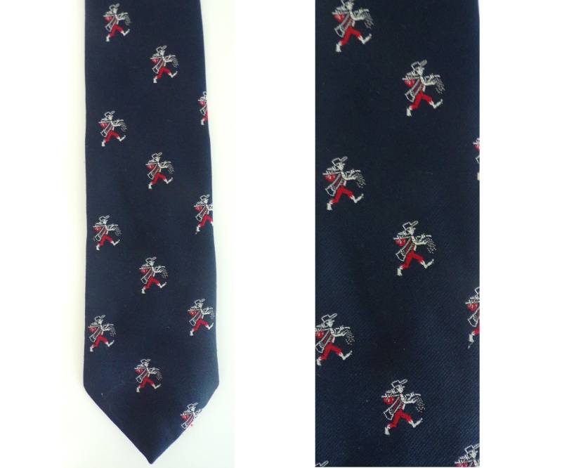 80Er Jahre Golfer Print Schmale Krawatte, Vintage Old School Golfing, Neuheit Druck Golf von VogueVibes