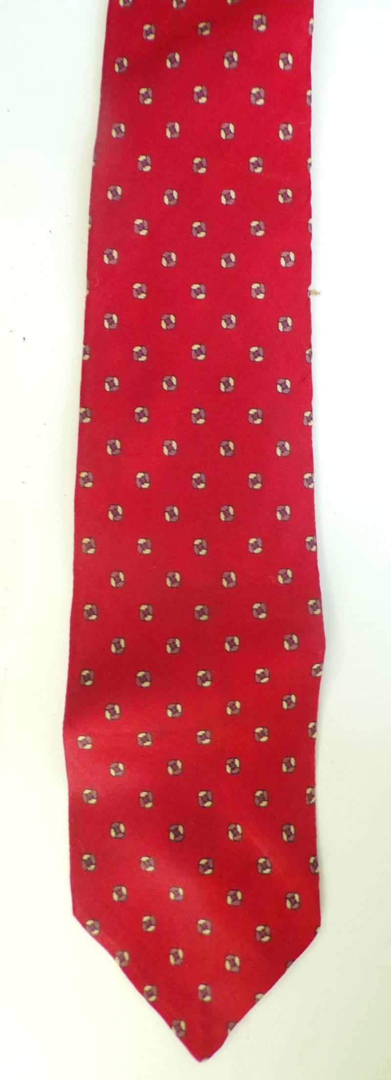 80Er Paco Rabanne Rot Gepunktete Krawatte, Rote Polka Dot Dünne Rabanne, Gedruckte Rot von VogueVibes