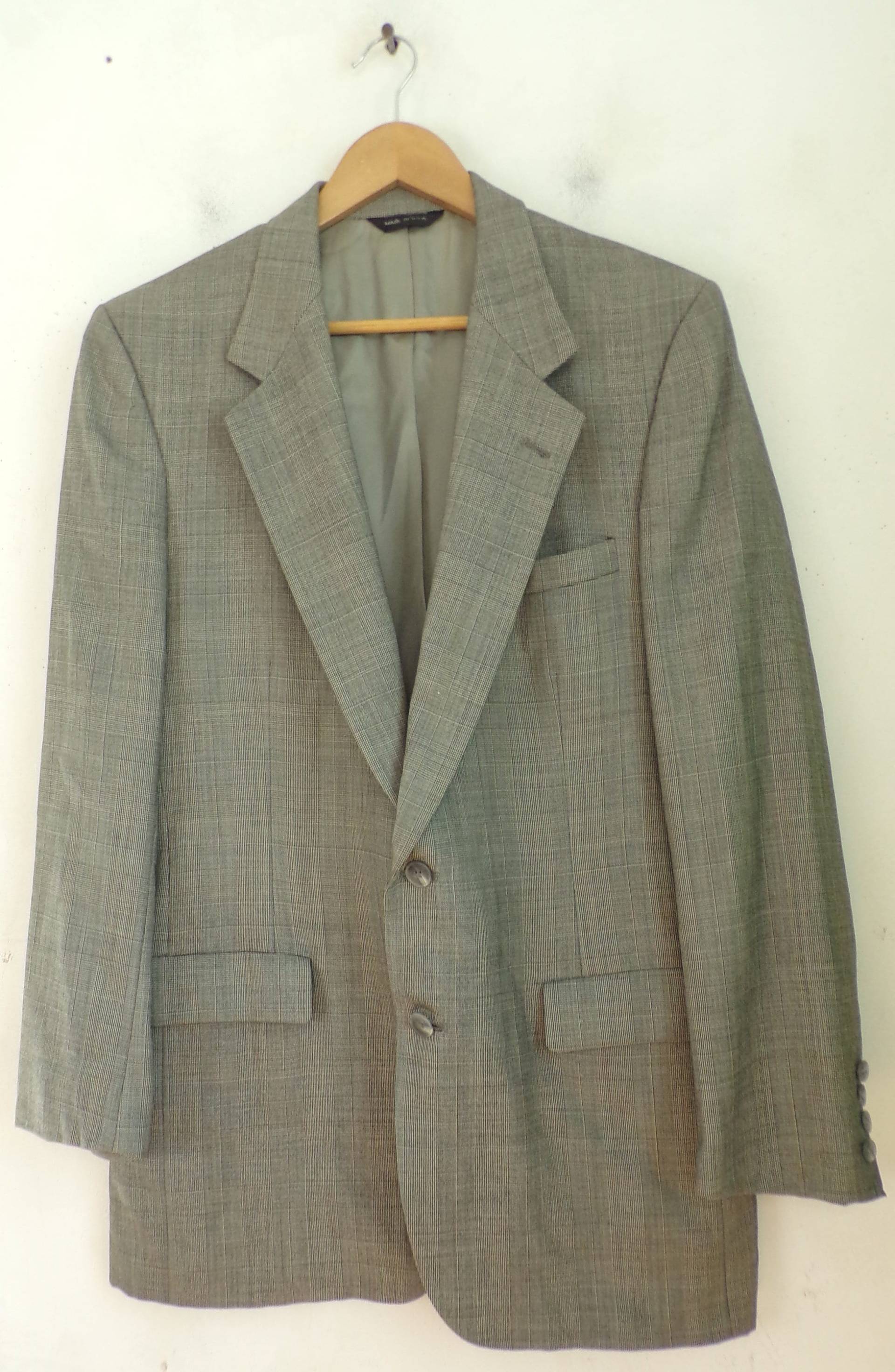 Vintage Herren Sakko Karierter Sakko, Schwarz-Weiß Blaxer Größe 42, Saks Fifth Allee Sportblazer, Formeller Blazer, Adretter 90Er Jahre von VogueVibes