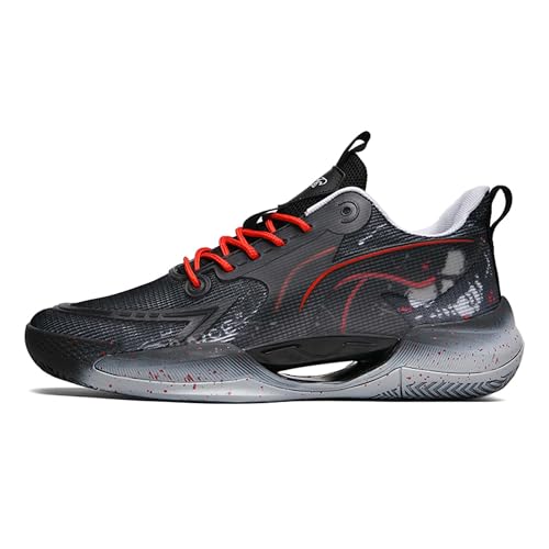 Voguerra Bequeme Klassische Sport-Lauftrainings-Basketballschuhe for Herren Basketball-Fans(Black,40 EU) von Voguerra