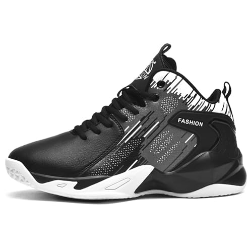 Voguerra Herren Basketball Sport Anti-Rutsch-Laufschuhe Outdoor-Wanderschuhe Basketball-Fans(Black,46 EU) von Voguerra