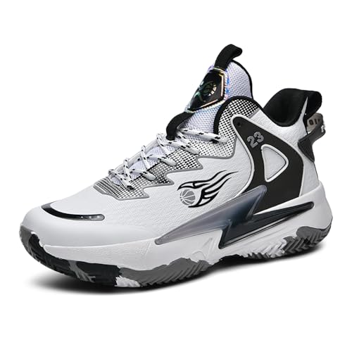 Voguerra Herren Basketball Training Outdoor Anti-Rutsch-Sportschuhe Basketball-Fans(Black white1,39 EU) von Voguerra