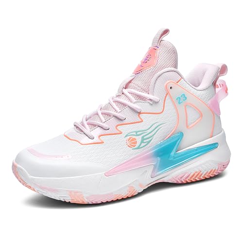 Voguerra Herren Basketball Training Outdoor Anti-Rutsch-Sportschuhe Basketball-Fans(Pink4,41 EU) von Voguerra