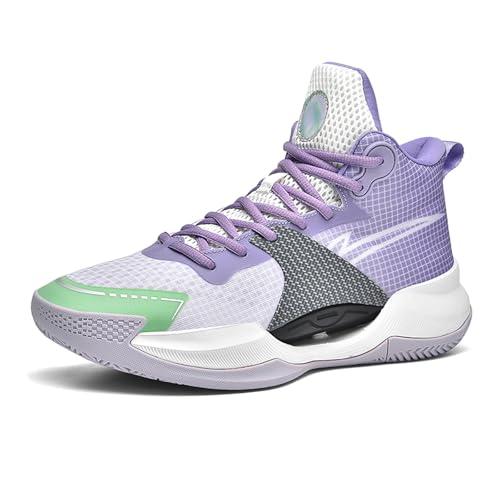 Voguerra Herren Basketball Training Outdoor Anti-Rutsch-Sportschuhe Basketball-Fans(Purple2,37 EU) von Voguerra