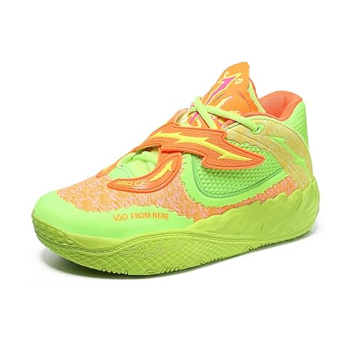 Voguerra Herren-Basketballschuhe, rutschfeste Sportschuhe, geeignet for Trainingsstiefel for Innen- und Außenbereiche(Yellow,37 EU) von Voguerra