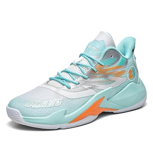 Voguerra Herren Basketballschuhe High Top Modische Sport Outdoor Anti-Rutsch-Schuhe Basketball-Fans(Green,40 EU) von Voguerra