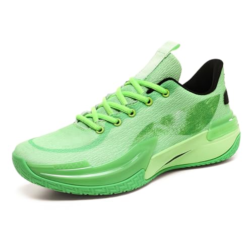 Voguerra Herren Basketballschuhe Modische Sportschuhe Atmungsaktive und rutschfeste Trainingsschuhe Basketball-Fans(Green,36 EU) von Voguerra