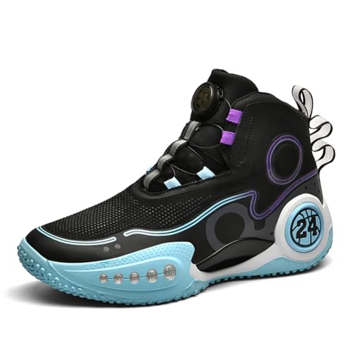 Voguerra Herren-Basketballschuhe for Outdoor-Sporttraining mit Knöchelstütze und Anti-Rutsch-Dämpfung Basketball-Fans(Black,40 EU) von Voguerra