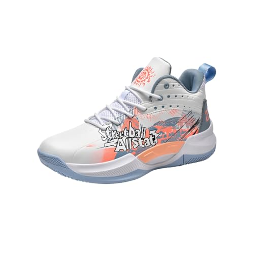 Voguerra Herren-Basketballschuhe mit gepolsterter Zwischensohle, hochdicht, rutschfest, hoch atmungsaktiv, Sport-Laufschuhe Basketball-Fans(Cyan,37 EU) von Voguerra