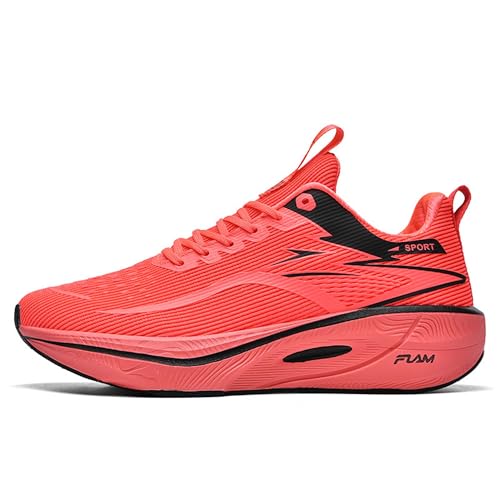 Voguerra Herren Sportschuhe Leichte Anti-Rutsch-Dämpfung Laufschuhe Basketball Walking Schuhe Basketball-Fans(Red,39 EU) von Voguerra