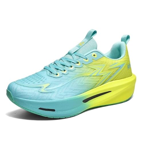 Voguerra Herren-Trainings-Mesh-Outdoor-Sport-Basketballschuhe Basketball-Fans(Yellow,36 EU) von Voguerra