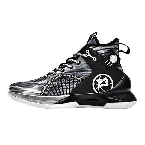 Voguerra High-Top-Basketballschuhe for Herren, atmungsaktives Mesh-Gewebe, rutschfeste Basketballstiefel for das Sporttraining Basketball-Fans(Black,38 EU) von Voguerra