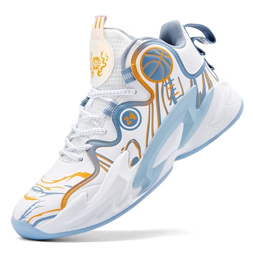 Voguerra High-Top-Basketballschuhe for Herren mit verbesserter Knöchelunterstützung und Rutschfester Gummisohle Basketball-Fans(Grey,38 EU) von Voguerra
