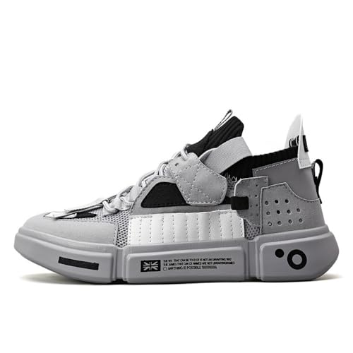 Voguerra Modische mehrfarbige Sportschuhe for Herren for Basketball, Laufen, Freizeitkleidung Basketball-Fans(Grey,44 EU) von Voguerra