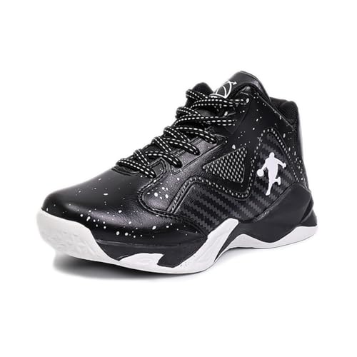 Voguerra rutschfeste und verschleißfeste Trainings- und Sportbasketballschuhe for Kinder Basketball-Fans(Black1,40 EU) von Voguerra