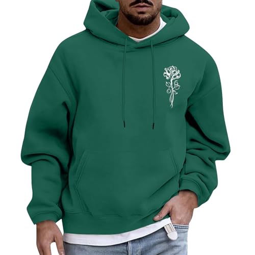 Vohiko Hoodie Herren Oversize mit Backprint Sportlich Kapuzenpullover Streetwear Langarm Kapuzenjacke Y2K Sweatshirt von Vohiko