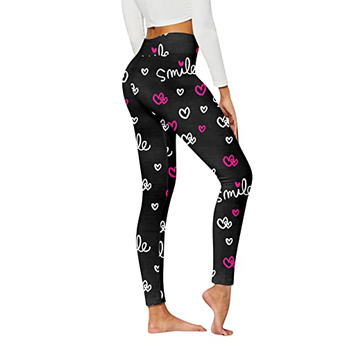 Vohiko Sport Leggings Damen Yogahose mit Valentinstag Motiv Scrunch Butt Leggings High Waist Fitnesshose Laufhose Sporthose Tainingshose Jogginghose Sportleggings Hose Für Damen von Vohiko