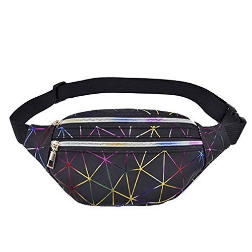 Gürteltasche Damen Bauchtasche Hüfttaschen Fanny Pack Waist Bag für Frauen (Gürteltasche Schwarz 3) von VOHONEY