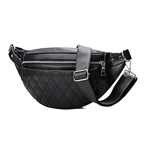 Gürteltasche Damen Bauchtasche Mode Hüfttasche Geldbörse Ovalen Taschen Umhängetasche für Reise Wanderung und Alle Outdoor-aktivitäten Schwarz von VOHONEY