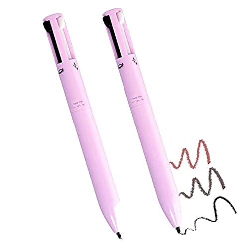 4 in 1 Make-up-Stift | Augenbrauenstift & Eyeliner & Lipliner & Textmarker | All-in-One-Make-up-Stift wasserdichtes | 4-farbiger Multifunktions-Make-up-Schönheitsstift von Voiakiu