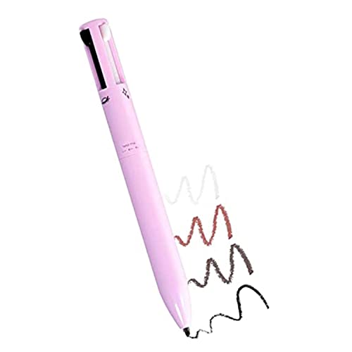 4 in 1 Make-up-Stift | Augenbrauenstift & Eyeliner & Lipliner & Textmarker | All-in-One-Make-up-Stift wasserdichtes | 4-farbiger Multifunktions-Make-up-Schönheitsstift von Voiakiu