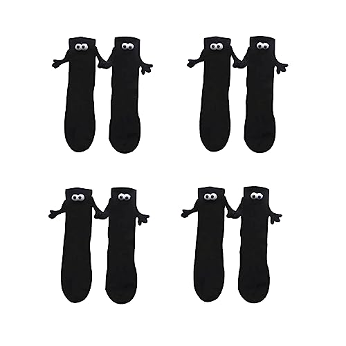 lustige magnetische Saug 3D Puppen Paar, Paar-Händchen-Socken – Hand-in-Hand-Socken, Freundschaftssocken, Unisex lustige Pärchen-Händchenhaltende Socke,Show-Off-Socken für Damen und Herren von Voiakiu