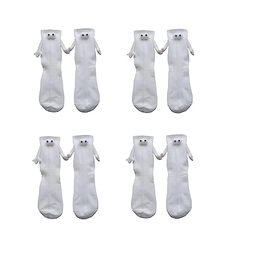 lustige magnetische Saug 3D Puppen Paar, Paar-Händchen-Socken – Hand-in-Hand-Socken, Freundschaftssocken, Unisex lustige Pärchen-Händchenhaltende Socke,Show-Off-Socken für Damen und Herren von Voiakiu