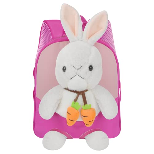 Voici et Voila Krippenrucksack Rucksack Kindergarten Mädchen 2 Jahre Kindergartenrucksack Kleinkinder Baby Rucksack Krippe 1 Jahr Kindertasche Mädchen 3 Jahre Kaninchen 21 * 6 * 26cm von Voici et Voila