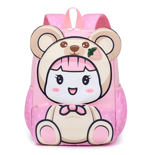 Rucksack Kindergarten Mädchen 3 Jahre Kinderrucksack Mädchen Kindergartentasche Mädchen Baby Kindergartenrucksack Rosa Rucksack Kleinkind Kawaii Japanische 27x24x8cm von Voici et Voila