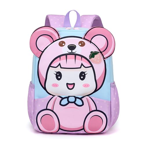 Rucksack Mädchen Kindergarten 2 Jahre Kinderrucksack Mädchen Kindergartentasche Mädchen Baby Kindergartenrucksack Rucksack Kleinkind Kawaii Japanische 27x24x8cm von Voici et Voila