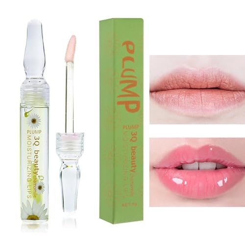 Feuchtigkeitsspendendes Lippenglanzöl | Feuchtigkeitsspendendes, nährendes 24K Shimmer Lip Plumping Oil,Lippenfeuchtigkeitscreme für Frauen und Mädchen für trockene, rissige Lippen, Voihamy von Voihamy